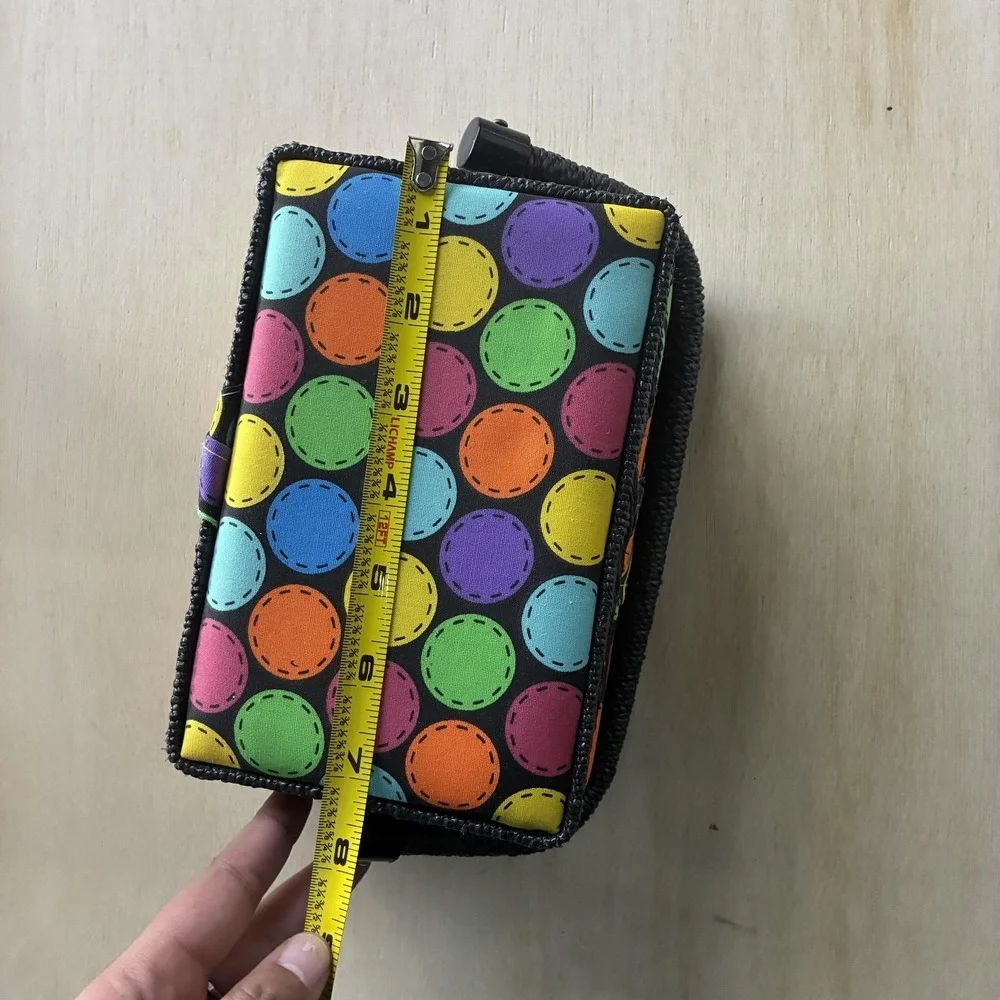 Multi-Color Fabric Sewing Box Portable Craft Organizer Handled Sewing Basket